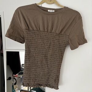 rag & bone Taupe Short Sleeve Tee